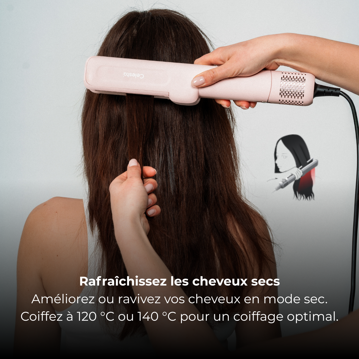 Airliss 2 in 1 Hair Straightener Celesta Rose
