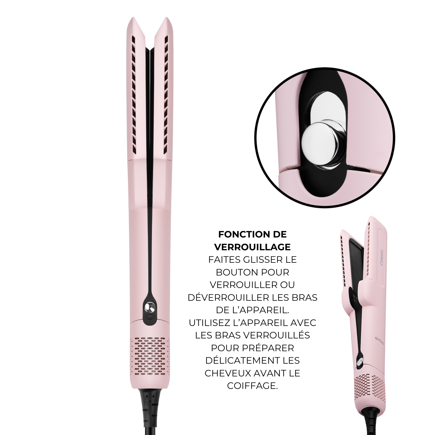 Airliss 2 in 1 Hair Straightener Celesta Rose