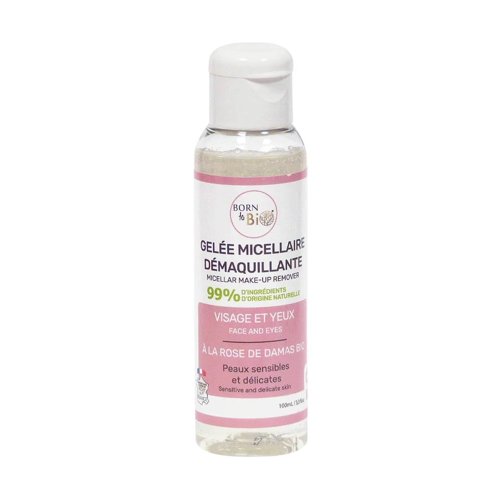 Micellar cleansing jelly - With certified organic Damascus rose-0