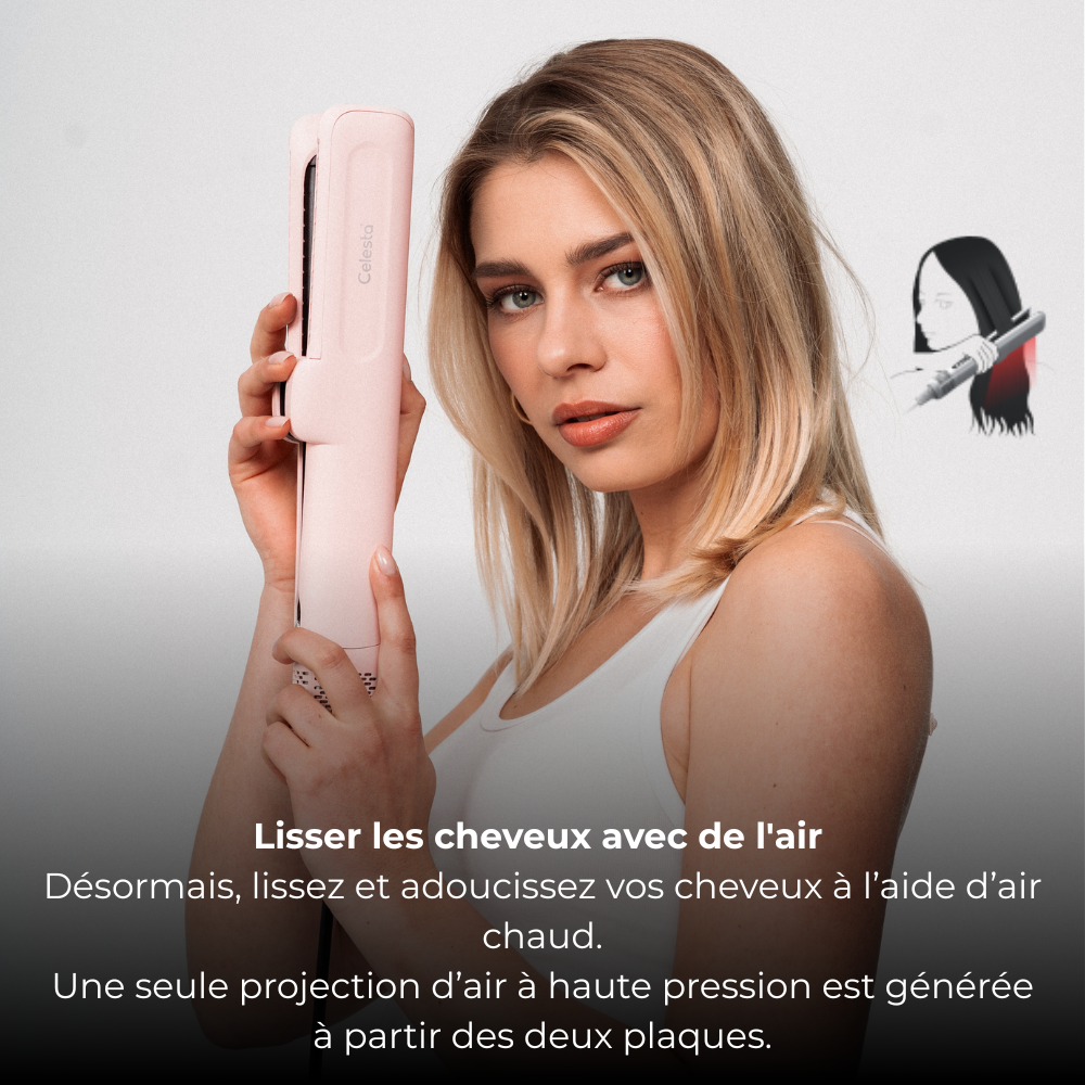 Airliss 2 in 1 Hair Straightener Celesta Rose