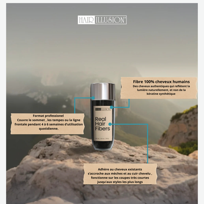 Hair Illusion Vraies Fibres Capillaires 38g + Accessoires